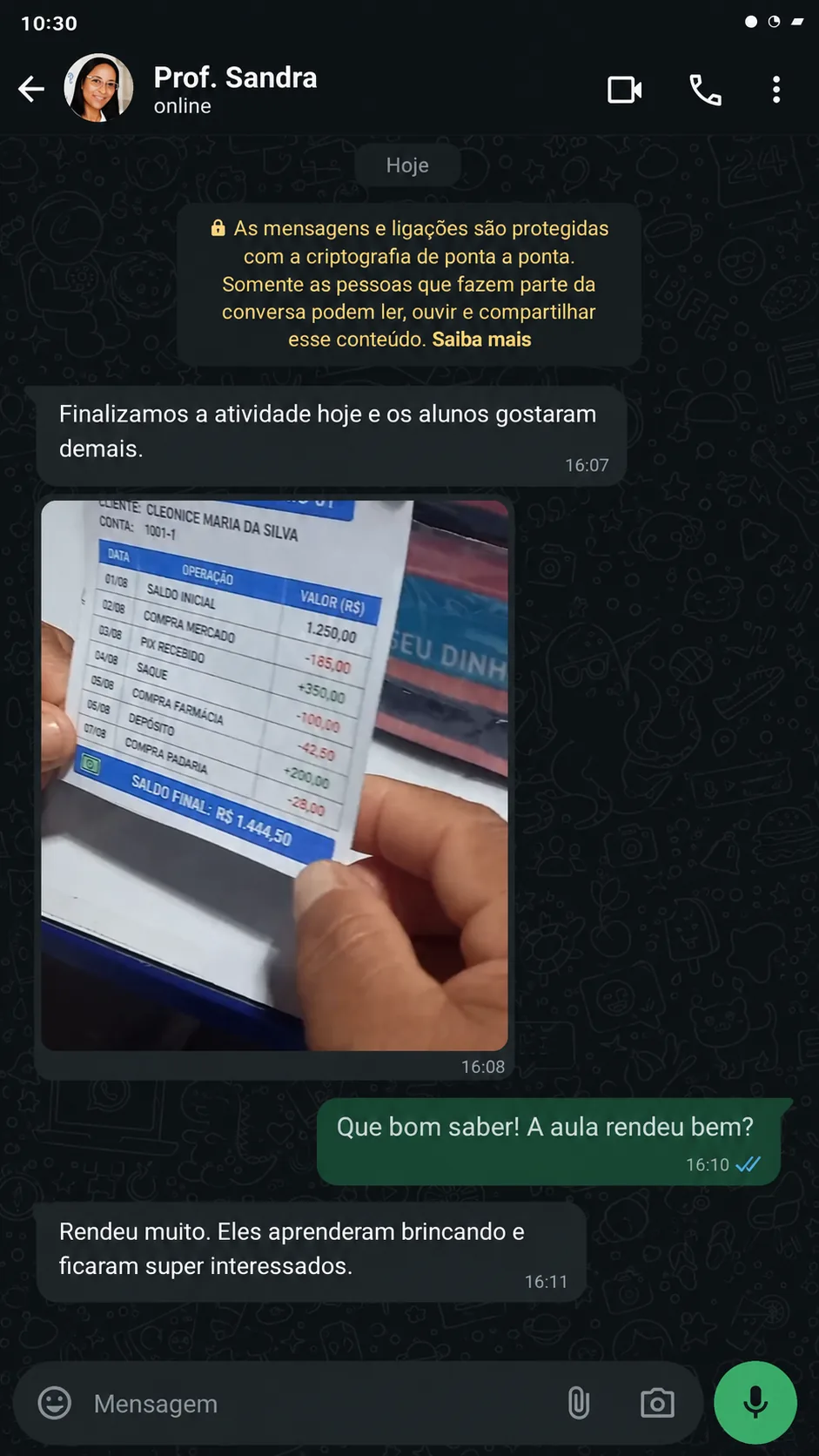 Conversa com Prof. Sandra: Rendeu muito. Eles aprenderam brincando e ficaram super interessados.